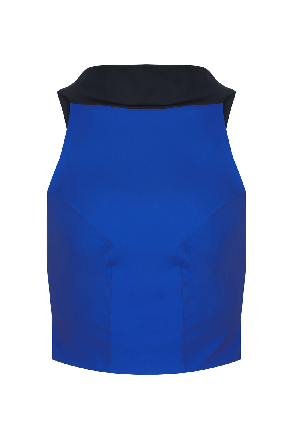 The Halter Crossback Swim Top - Black/Blue – Davy J